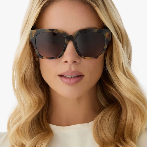 DIFF Bella II Tortoise Wildcat Polarized Sunglasses with DIFF case - Picture 9 of 9